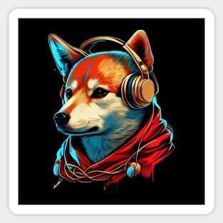 Badass Gangster Shiba Inu 2 Sticker